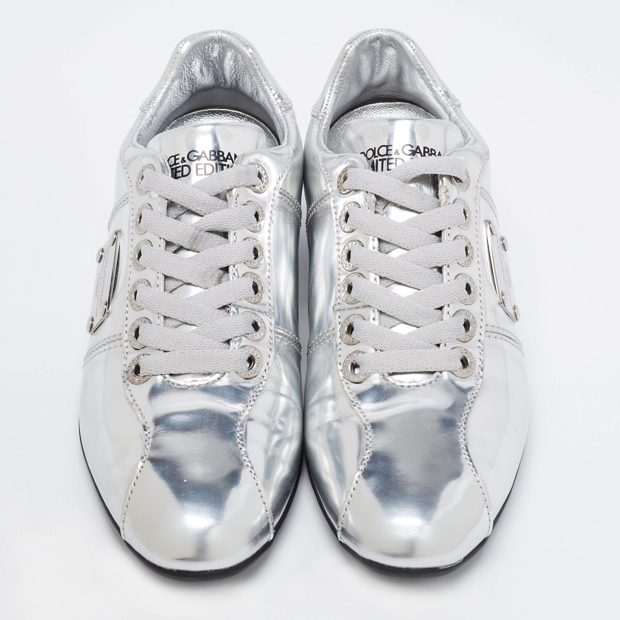 Dolce gabbana silver shoes on sale