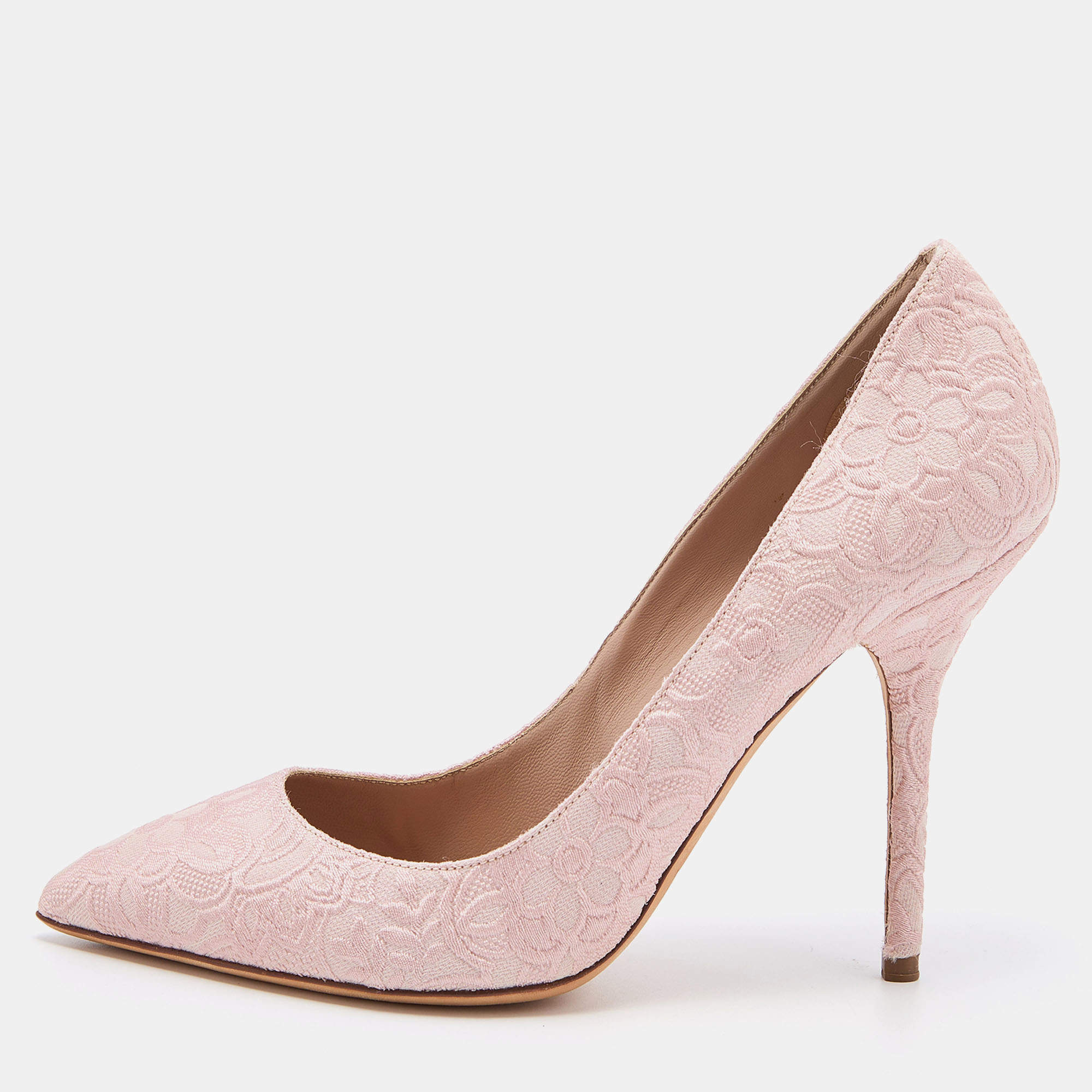 Dolce & Gabbana PINK PATTERNED PUMPS パンプス 花柄 パターン DOLCE & GABBANA Shoes Pumps Pink Floral Crystal Heels s