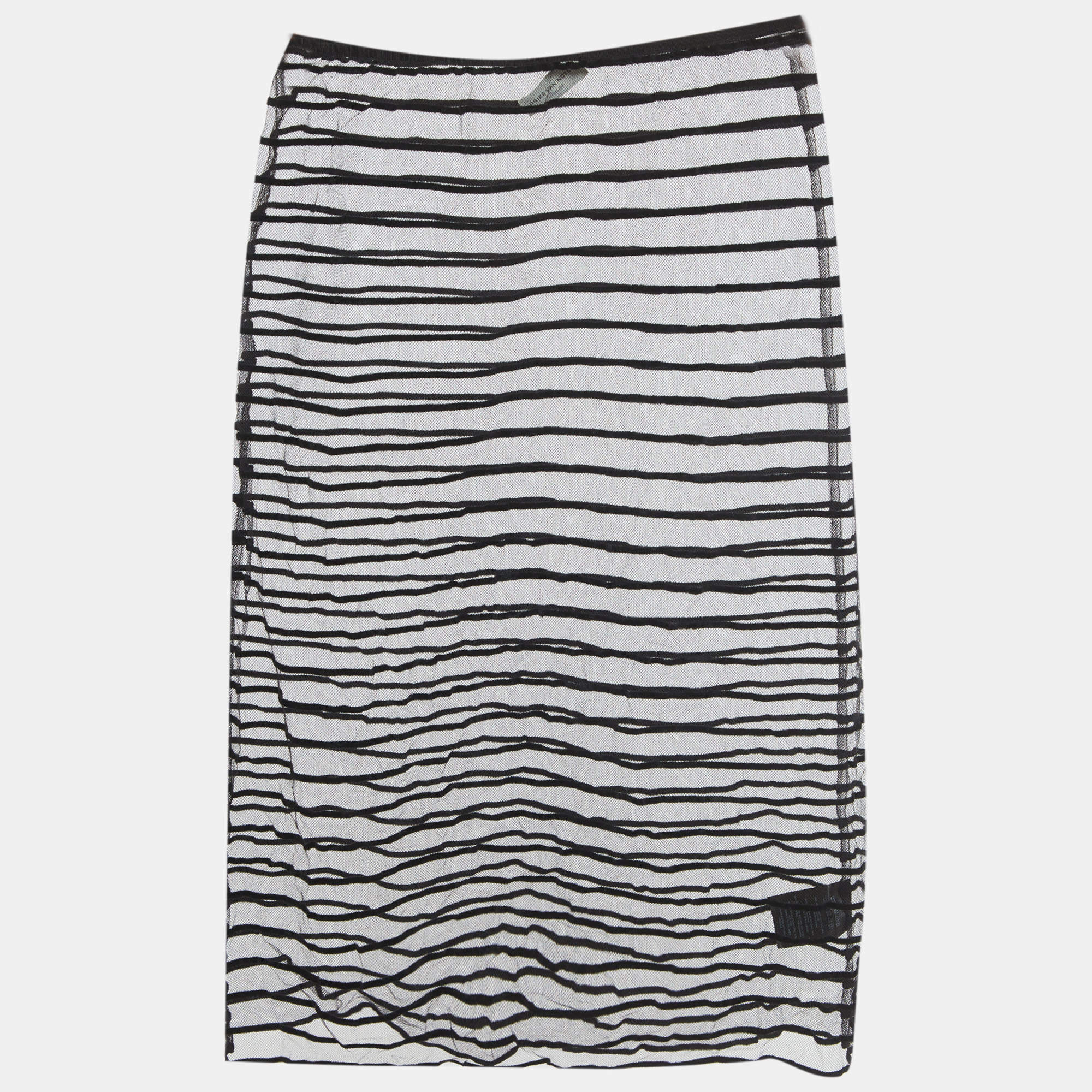 مملوكة مسبقًا تنورة دريز فان نوتن تول شفاف مخطط سوداوي بقلم رصاص صغيرة