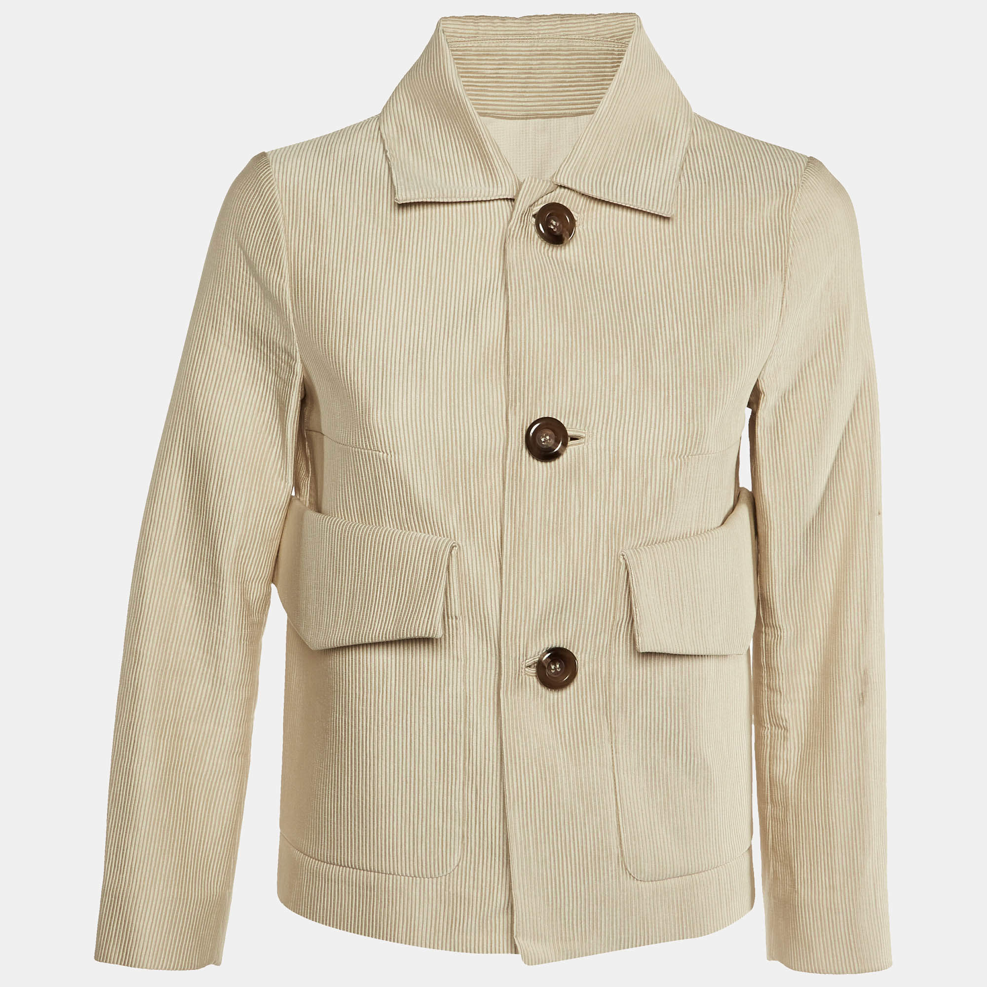 Dsquared2 Beige Corduroy Button Front Jacket M