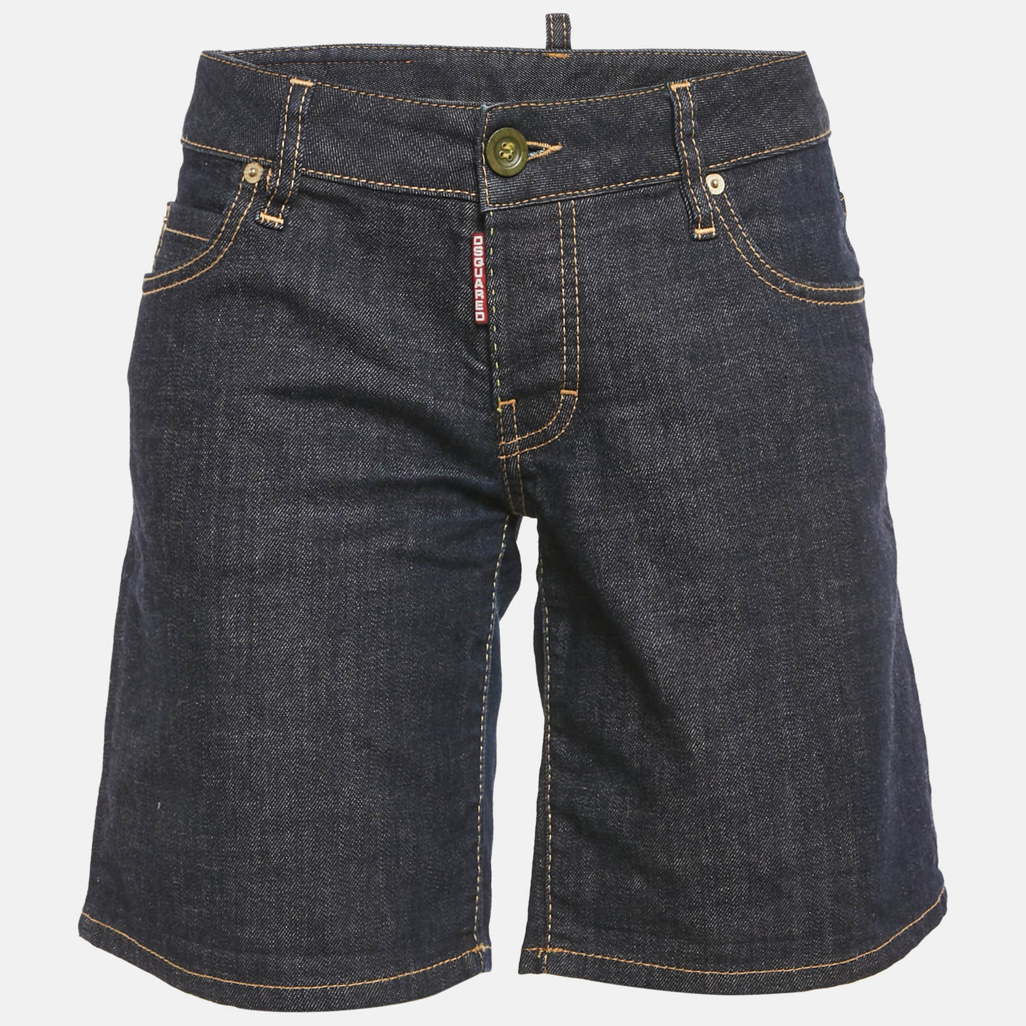 Pre Owned Dsquared2 Blue Denim Short M Waist 32"