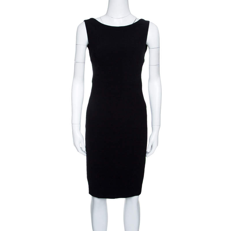 Pre Owned Dsquared2 Black Sleeveless Sheath Dress S