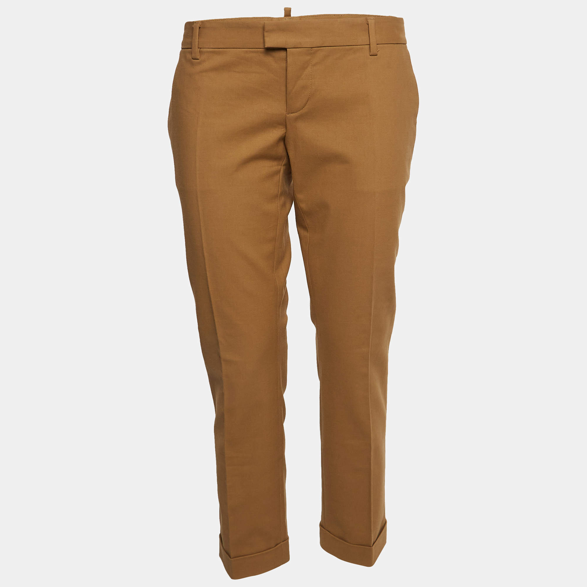 Dsquared2 Brown Cotton Formal Trousers M