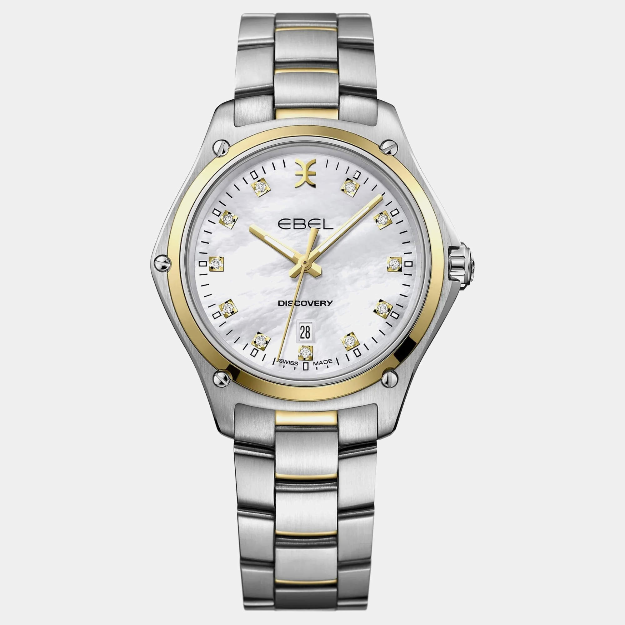 Pre Owned Ebel Silver Stainless Steel Discovery 1216498 Quartz Women's Wristwatch 33mm