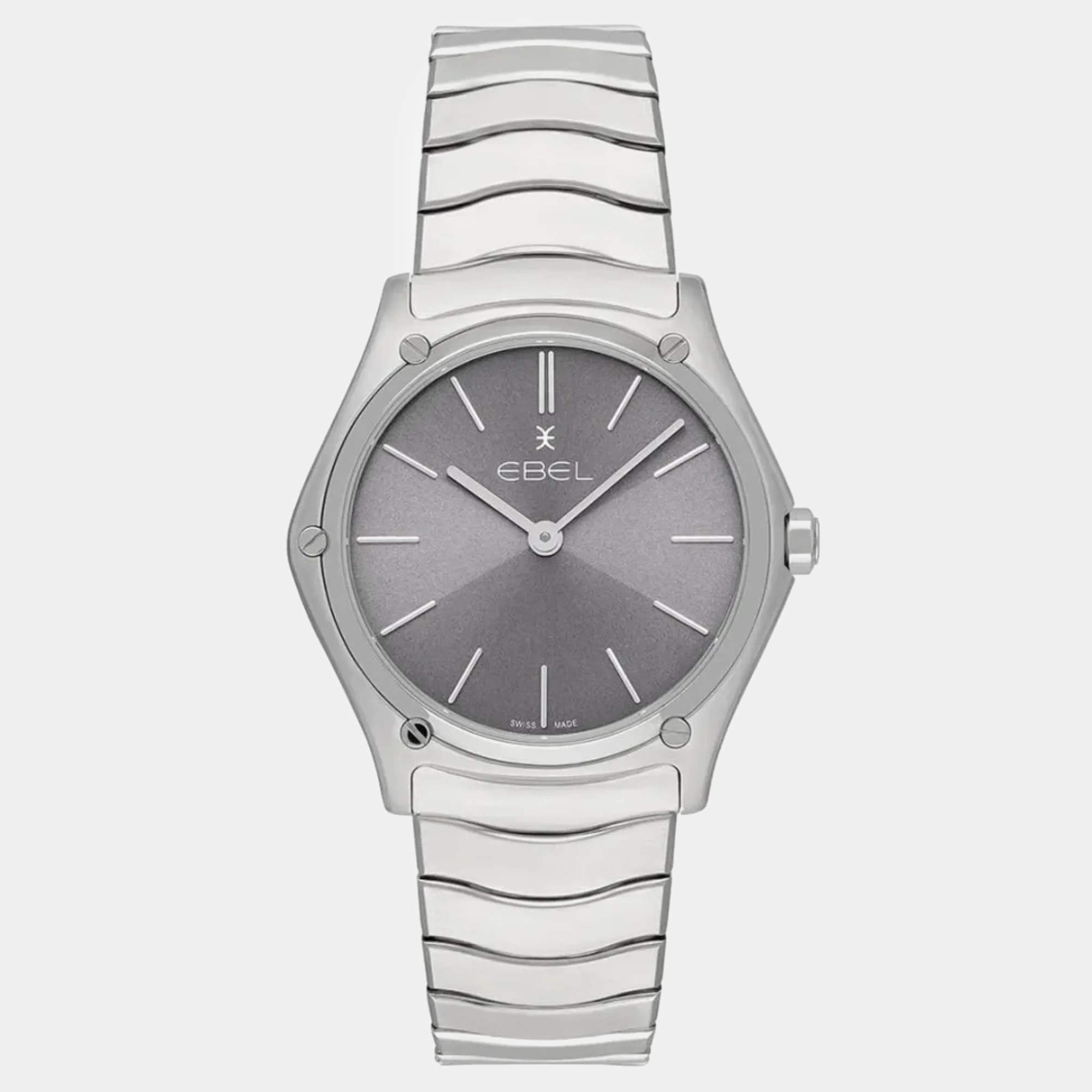 مملوكة مسبقًا Ebel Silver Stainless Steel Sport Classic 1216524A Quartz Women's Wristwatch 33 mm
