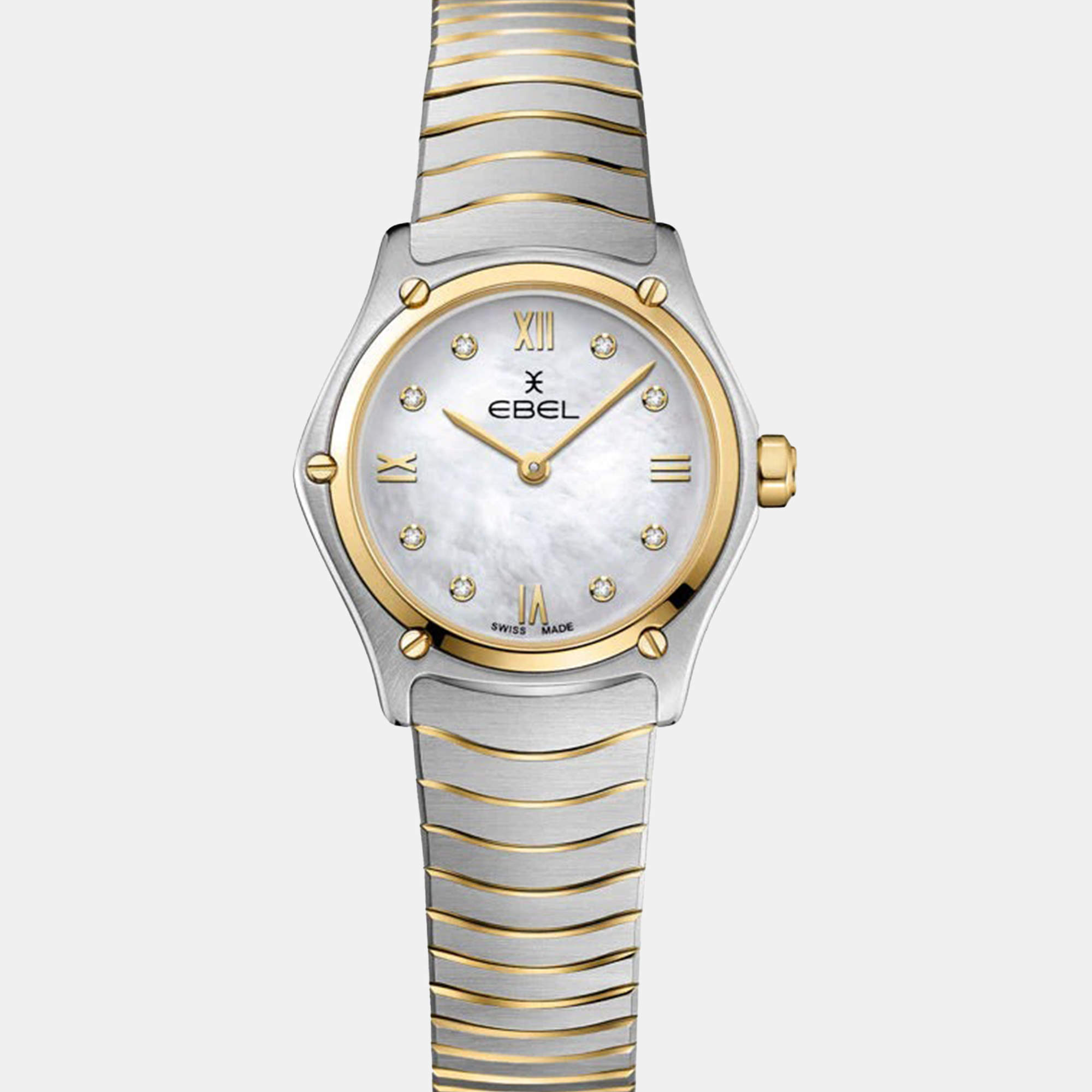 Ebel White Stainless Steel Sport Classic 1216554 Women's Wristwatch 24 mm