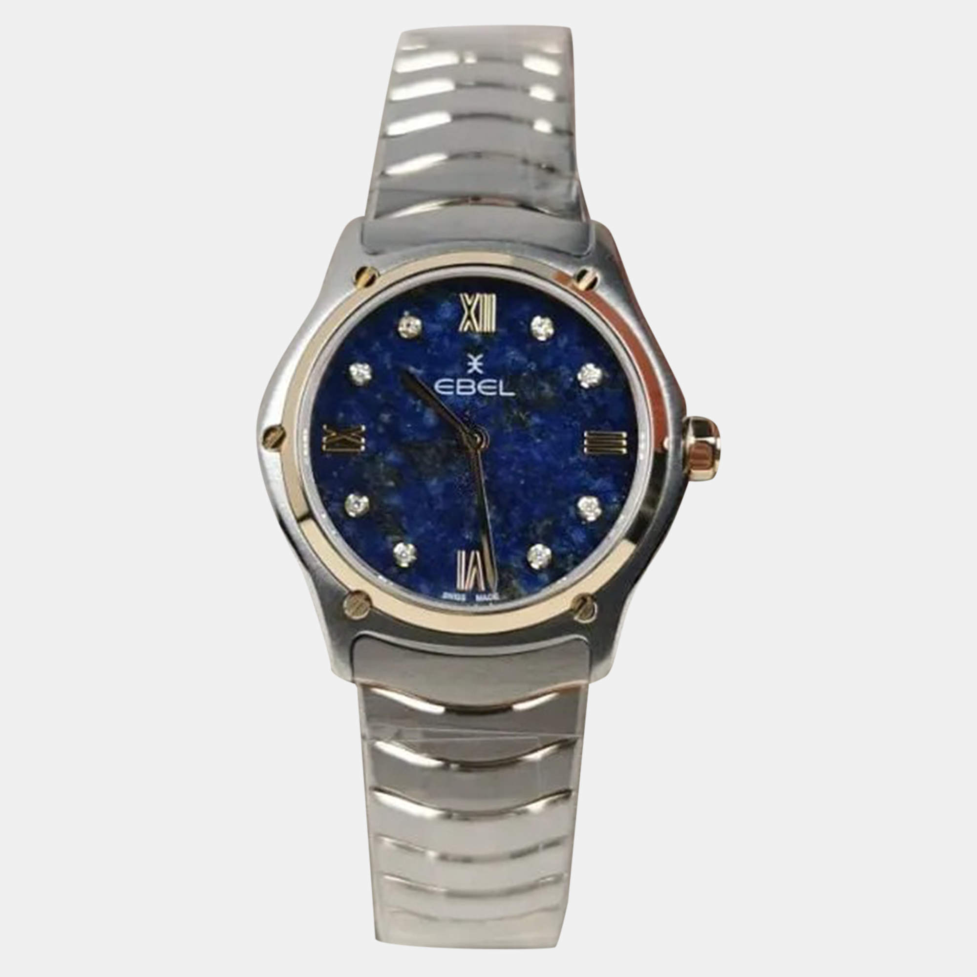 Ebel Blue Stainless Steel Sport Classic Limited Edition 1216610 Quartz Women's Wristwatch 29 mm
