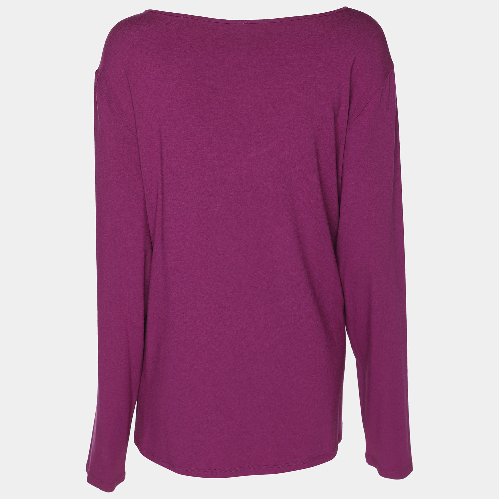 Pre Owned Eileen Fisher Pink Jersey Full Sleeve Top XXL