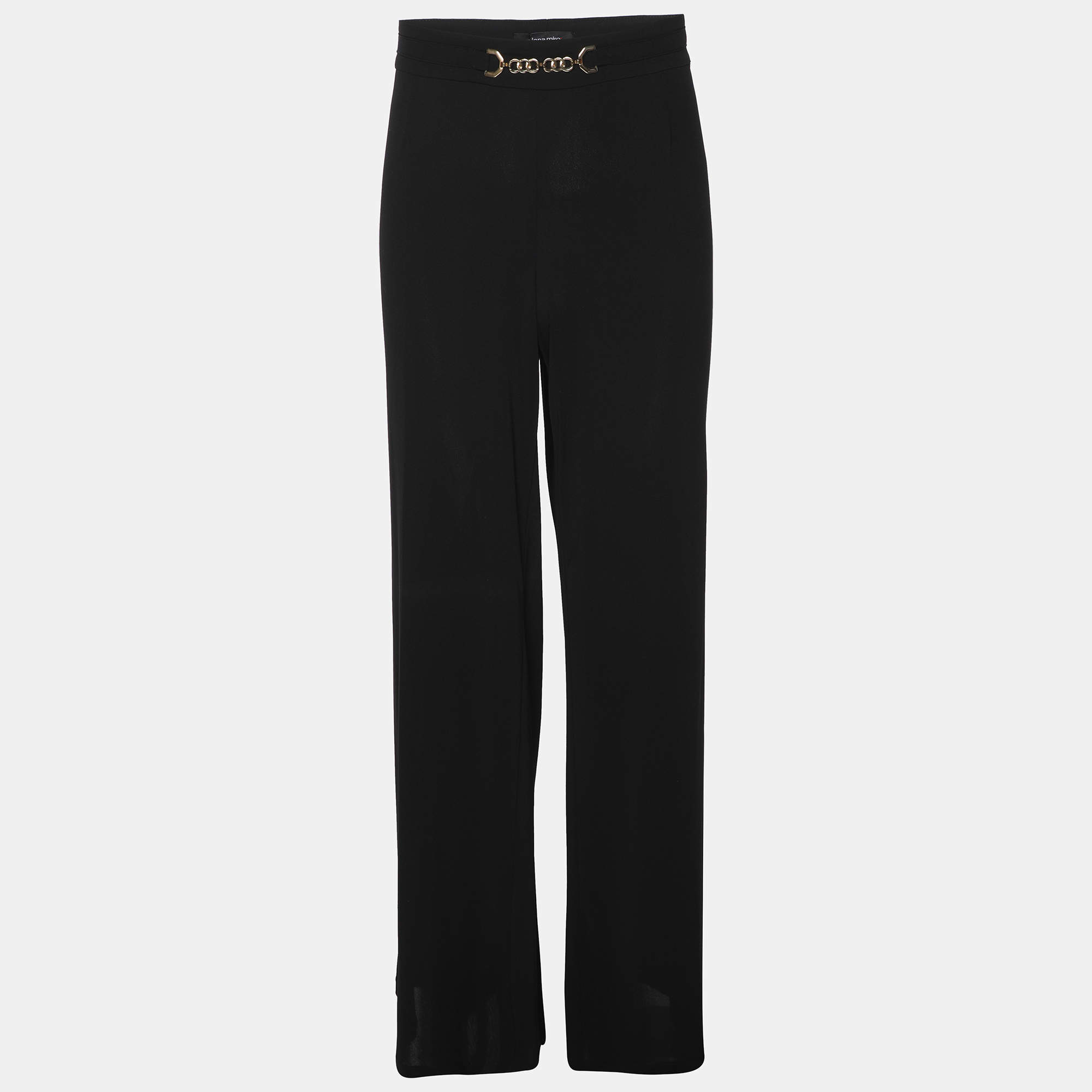 Pre Owned Elena Miro Black Jersey Pants XXL