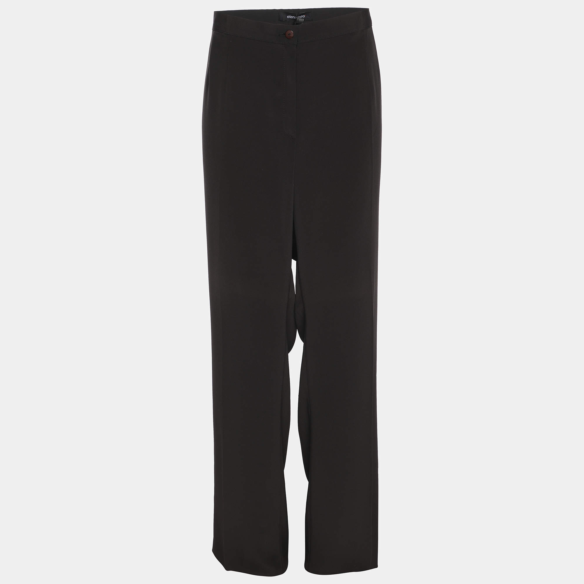 Pre Owned Elena Miro Dark Grey Jersey Trousers XXL