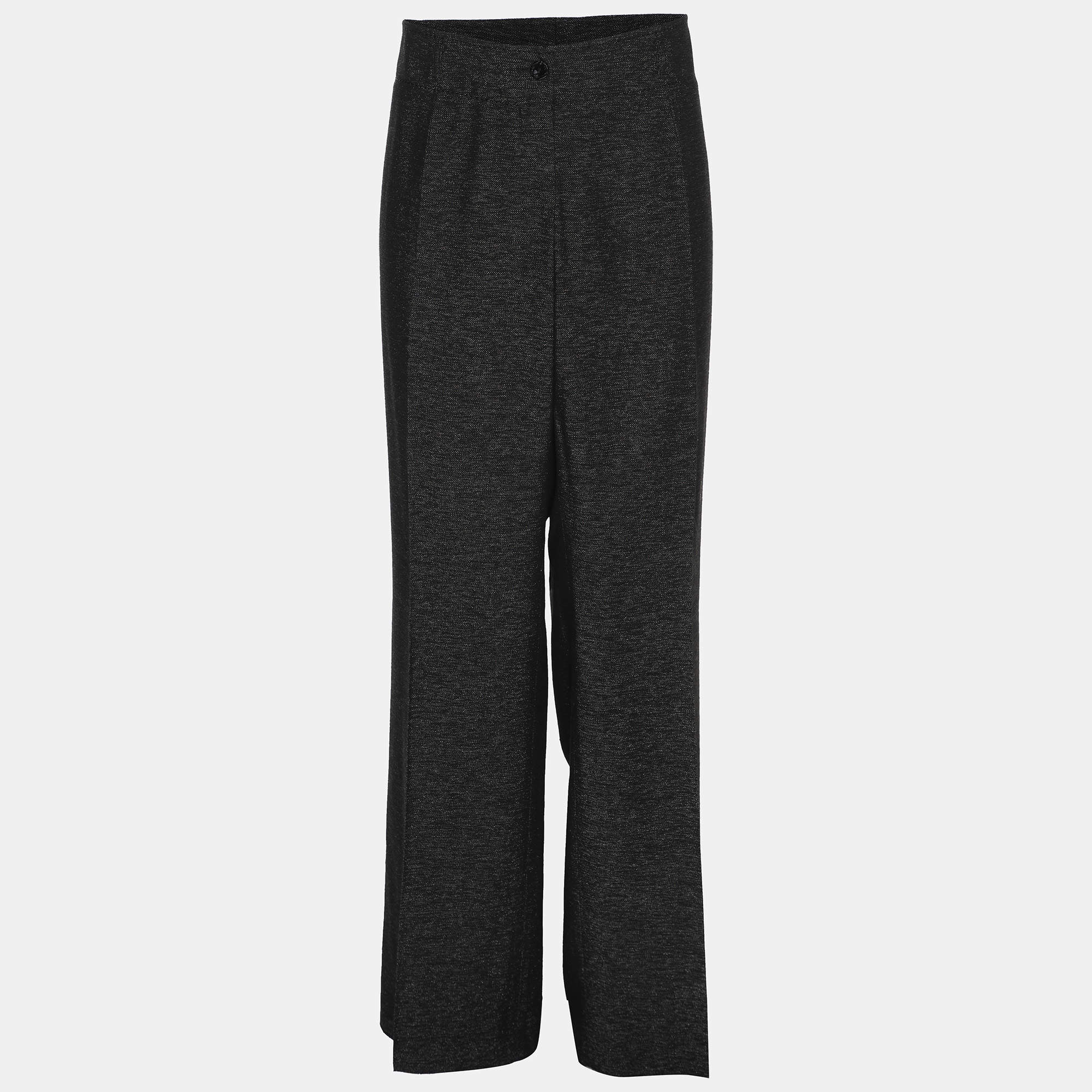 Pre Owned Elena Miro Dark Grey Wool Blend Trousers XXL