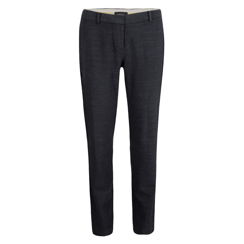 Elie Tahari Grey Wool Tailored Trousers S