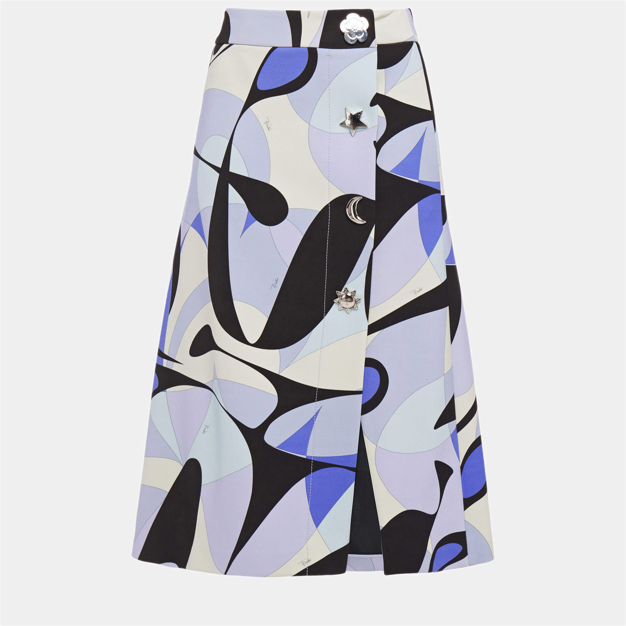 Pre Owned Emilio Pucci Viscose Knee Length Skirt 38