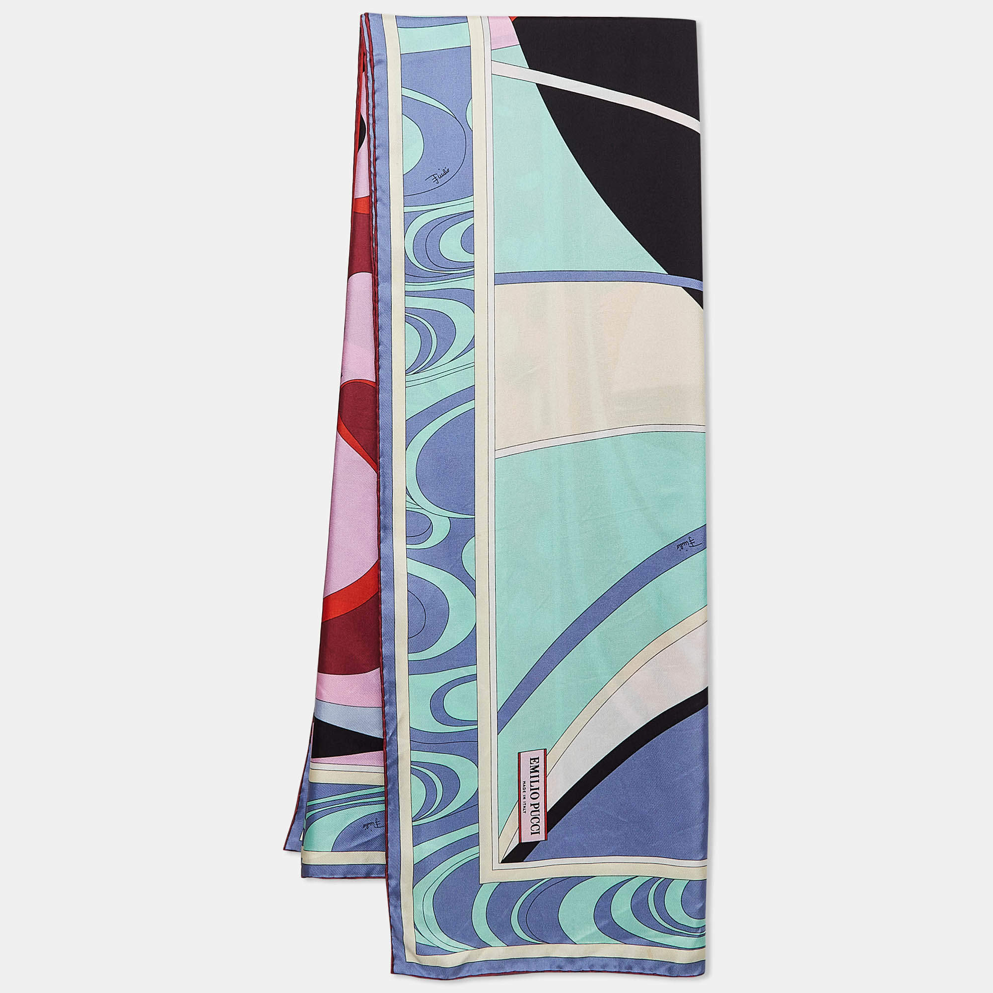 Emilio Pucci Multicolor Mirei Print Silk Scarf 