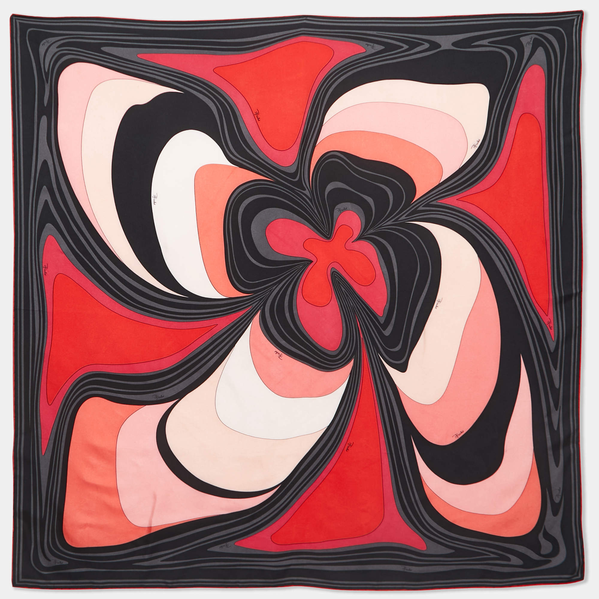 Emilio Pucci Multicolor Printed Silk Square Scarf