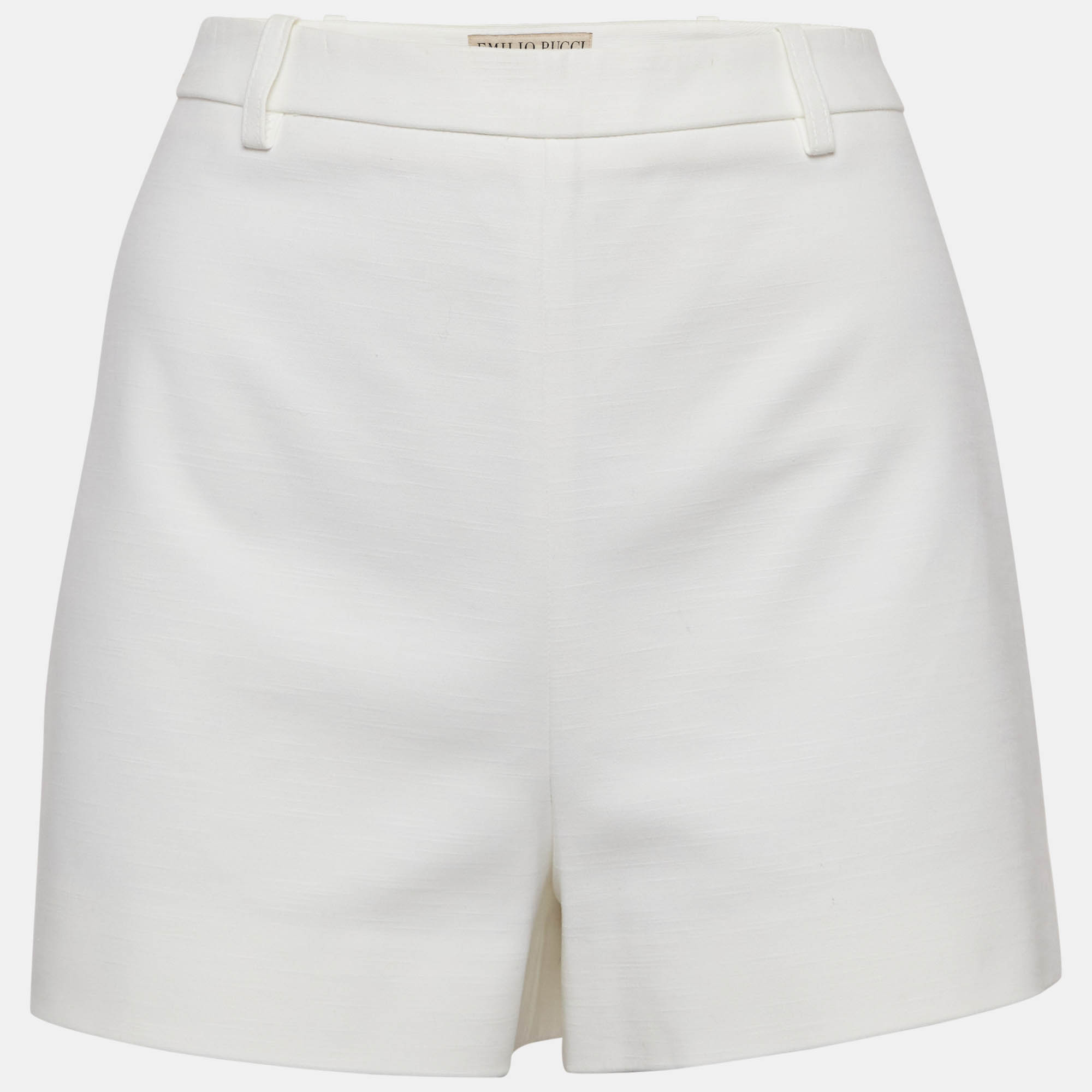Emilio Pucci White Cotton Shorts M