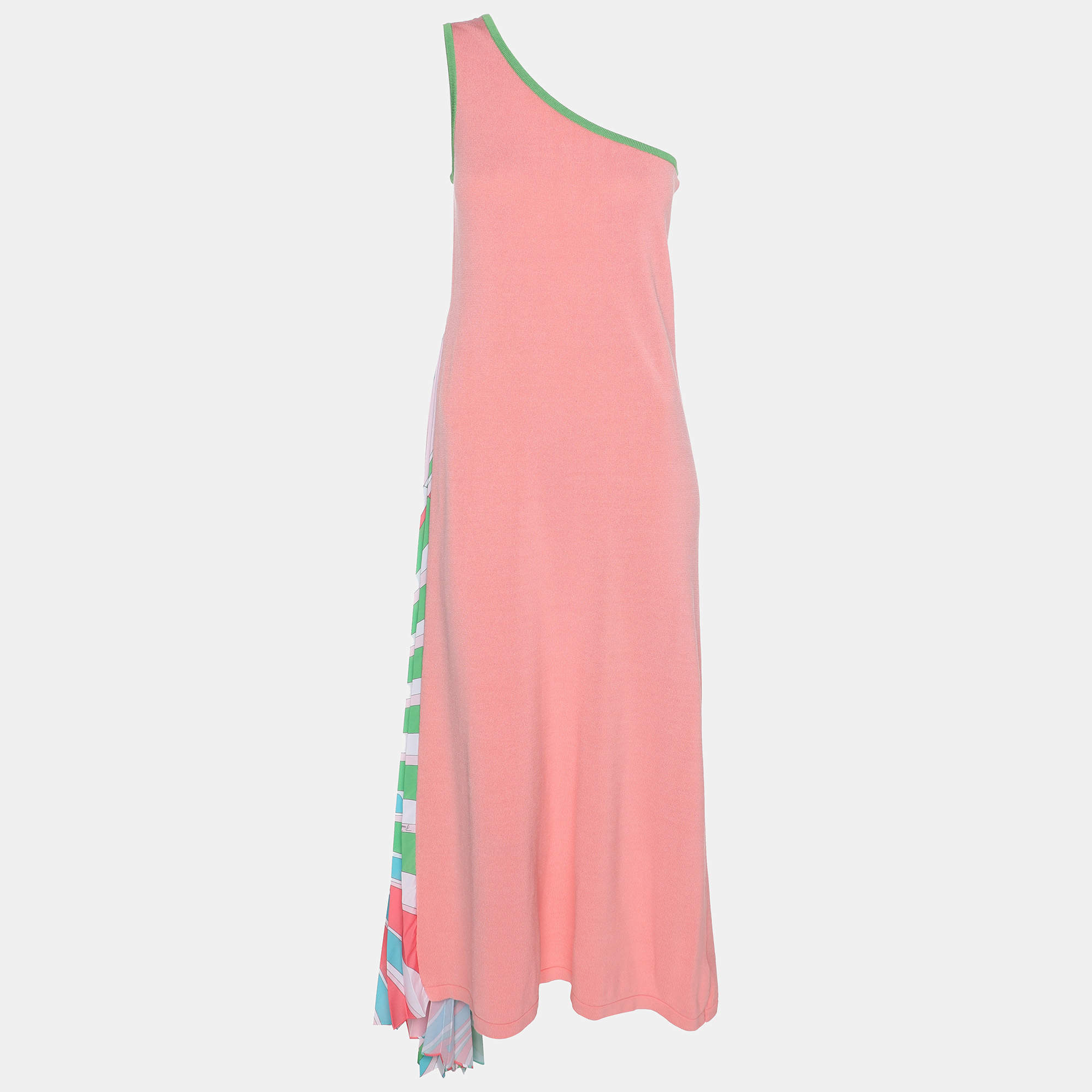 Emilio Pucci Peach Stretch Knit Midi Dress S