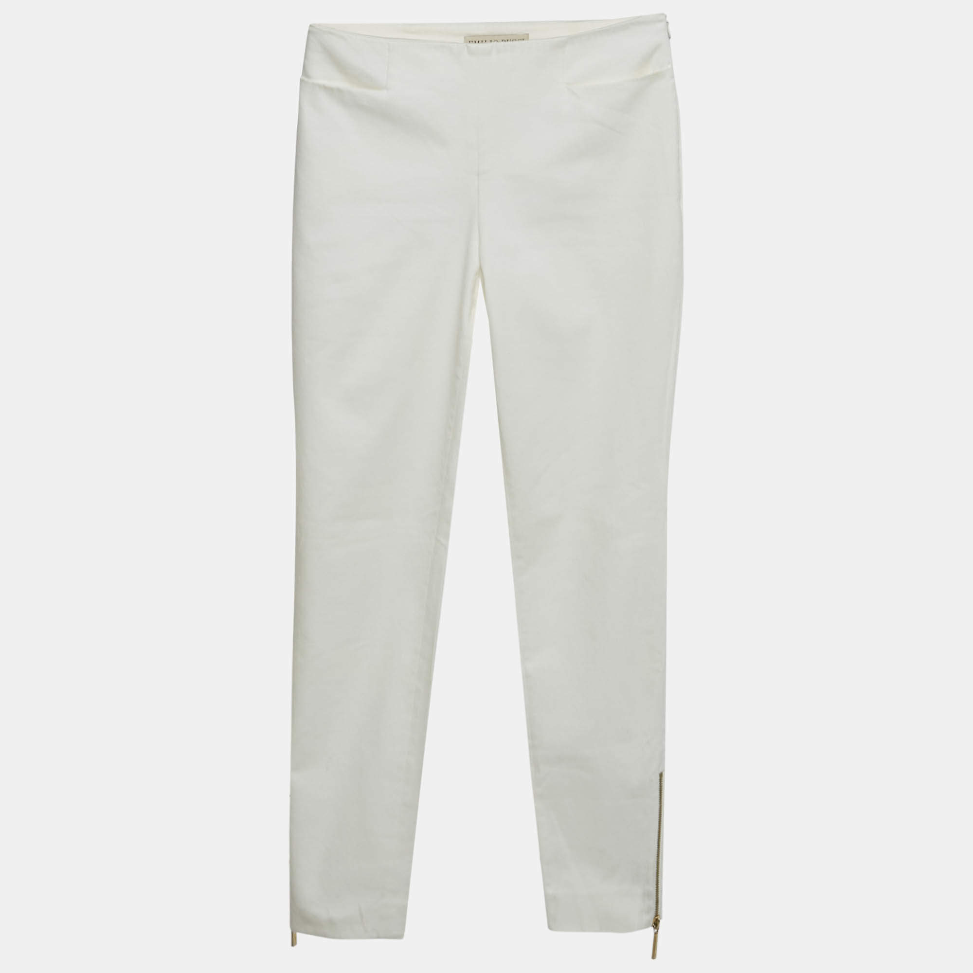 Emilio Pucci White Cotton Gabardine Trousers S
