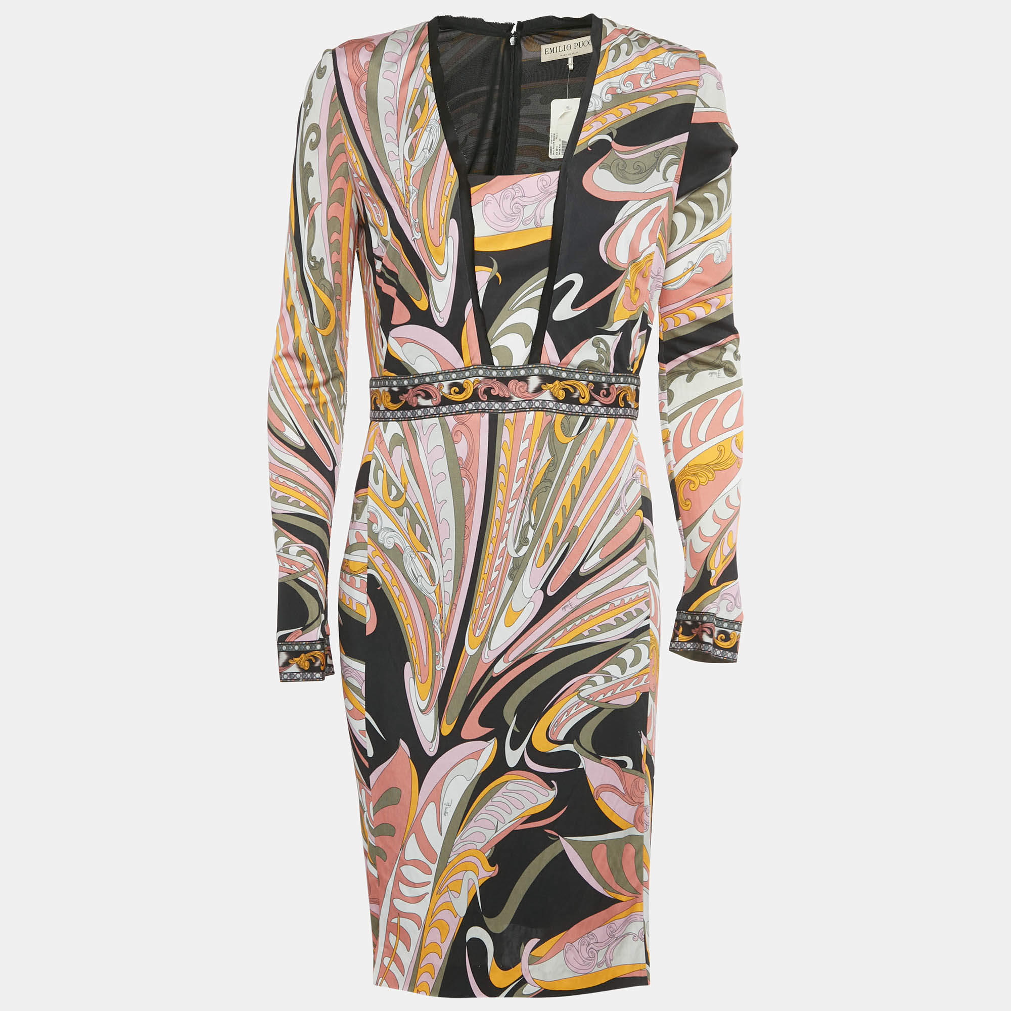 Pre Owned Emilio Pucci Multicolor Printed Jersey Short Dress M