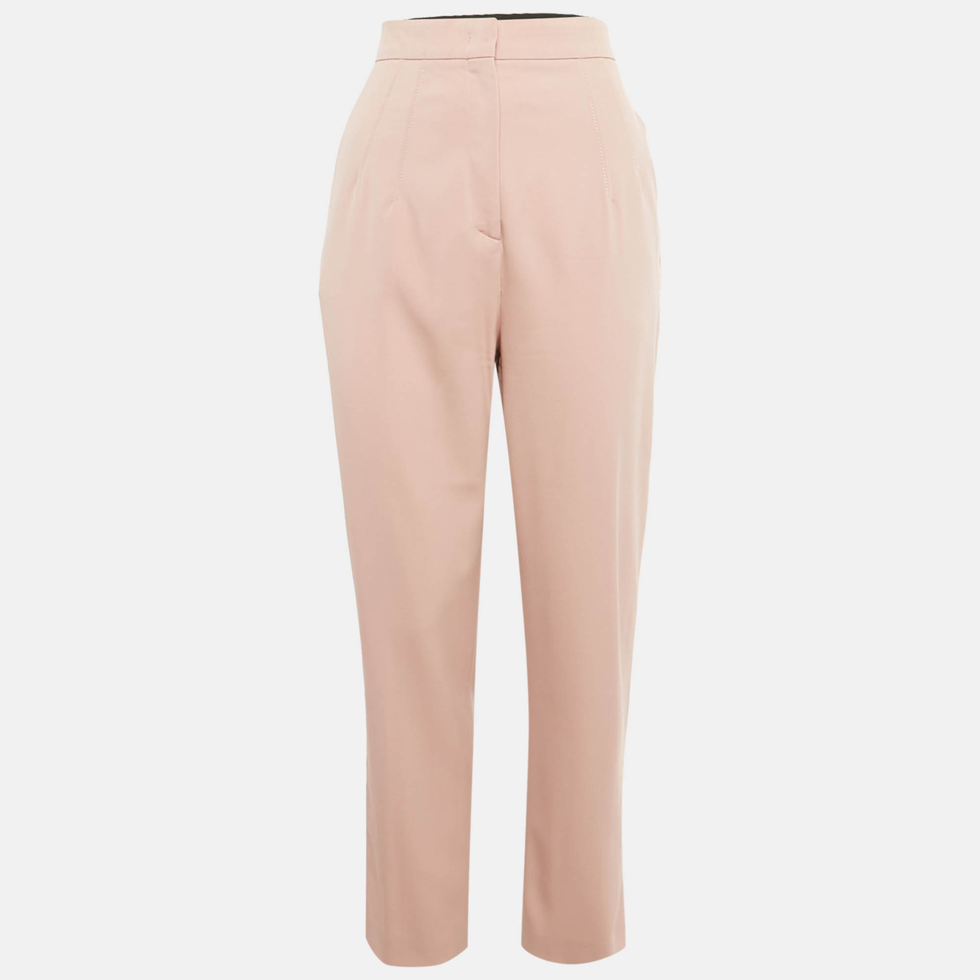 مملوكة مسبقًا Emilio Pucci Pink Wool Pleated Trousers M
