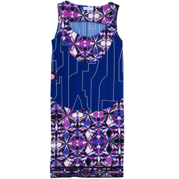 Pre Owned Emilio Pucci Printed Jersey Dress XS