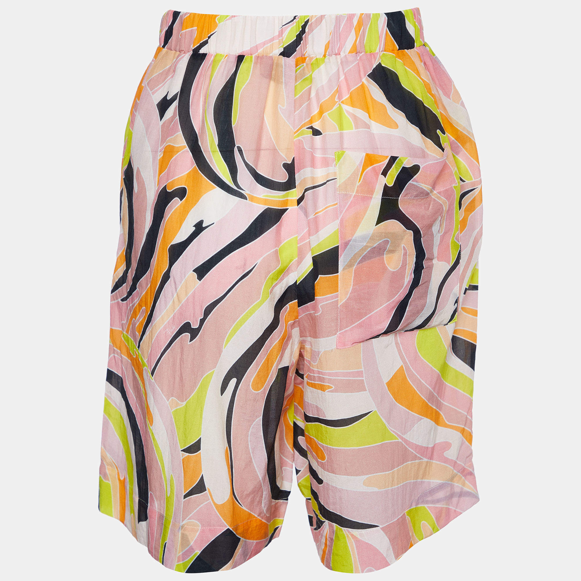 Emilio Pucci 3ETT01 3E979 GRAPHIC-PRINT COTTON Shorts Multicolor