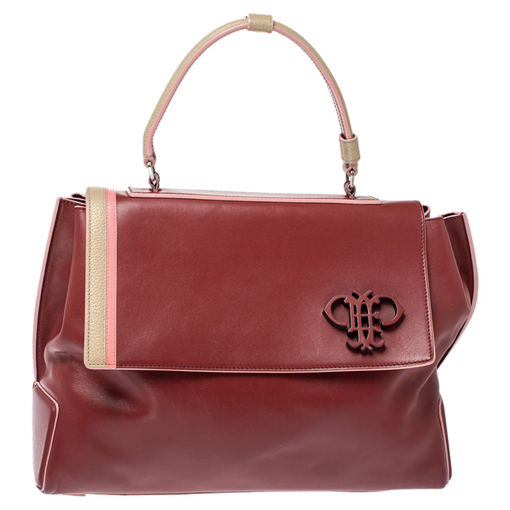 Emilio Pucci Tri Color Leather Pilot Top Handle Bag