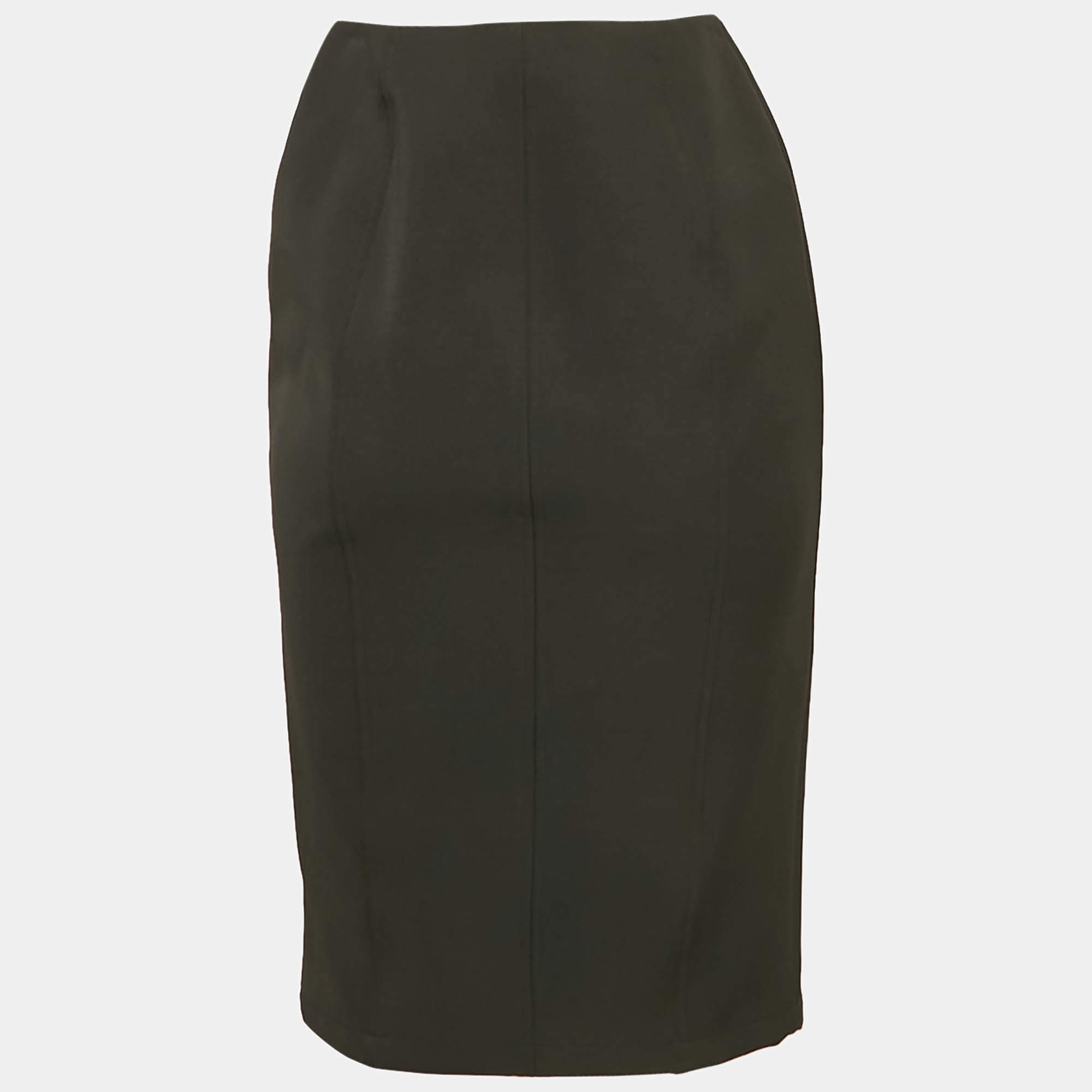 Emporio Armani Black Crepe Pencil Skirt S