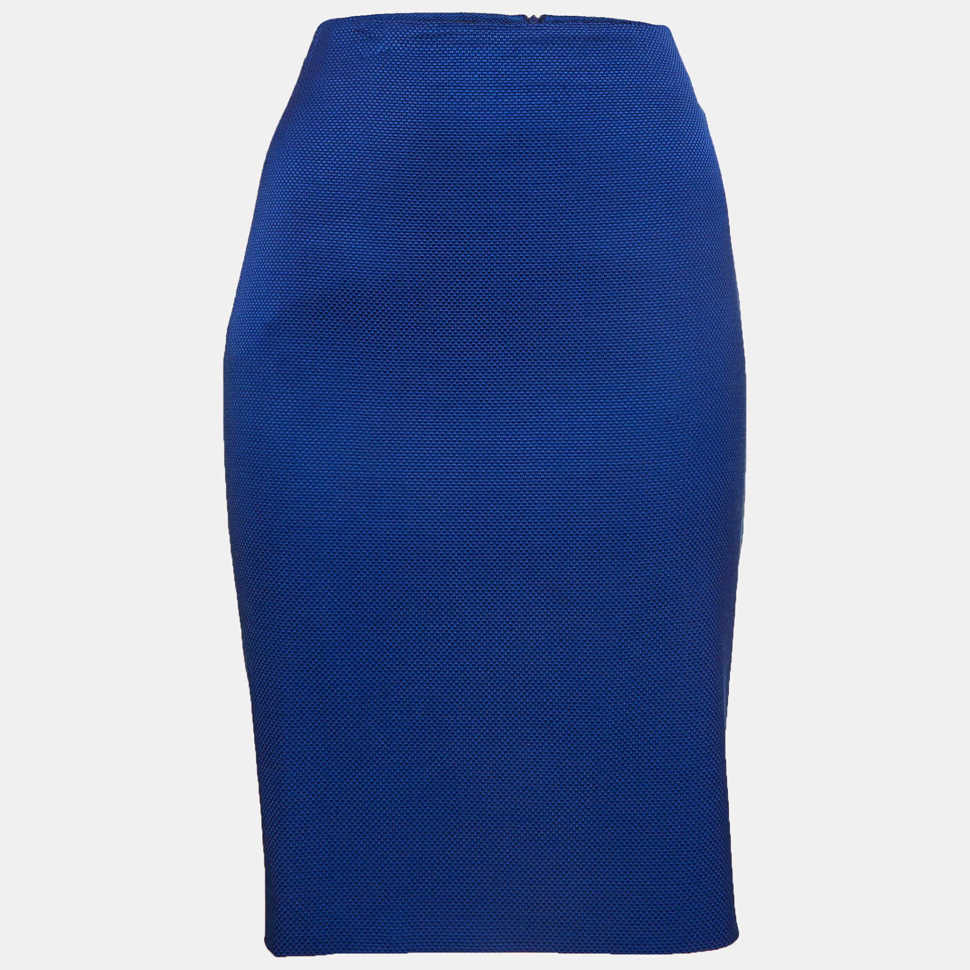 Emporio Armani Blue Canvas Pencil Skirt M
