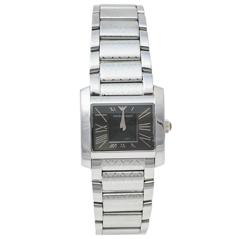 مملوكة مسبقًا Emporio Armani Black Stainless Steel AR5708 Women's Wristwatch 27 mm