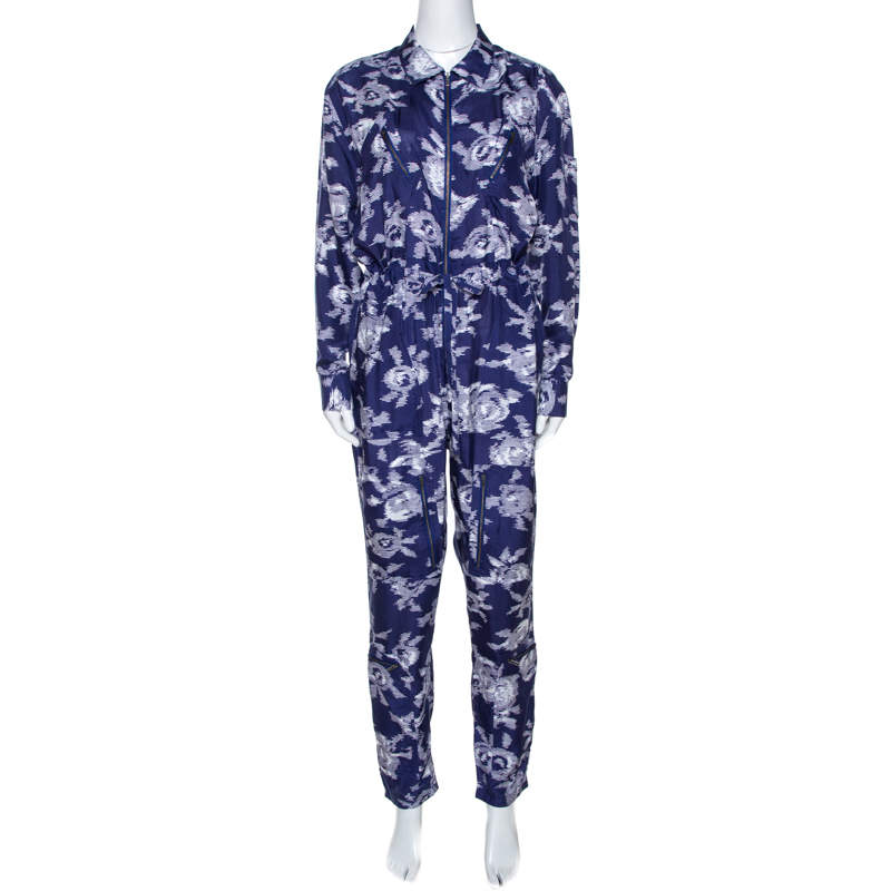 Pre Owned جمبسوت اكويبمينت حرير مطبوع ماڨريك بنفسجي صغير (سمول)