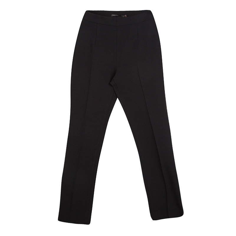Ermanno Scervino Black High Waist Tailored Pants S