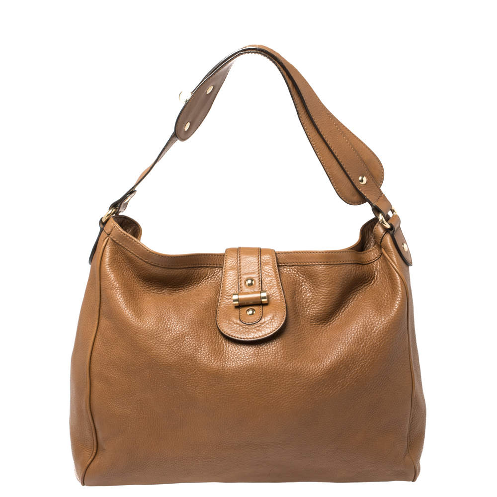 Escada Brown Leather Hobo