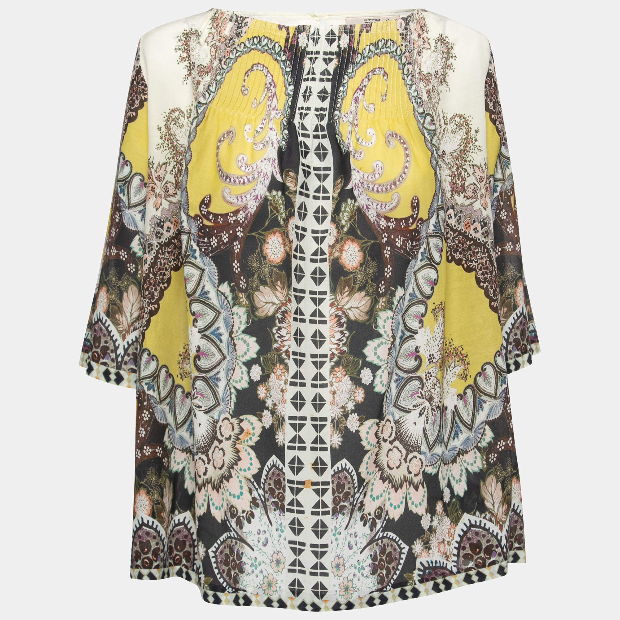 Etro Multicolor Cotton Oversized Blouse M