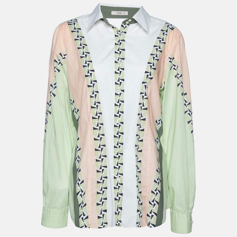 Etro Multicolor Printed Cotton Shirt L