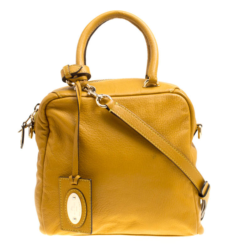 Pre Owned Etro Yellow Leather Satchel