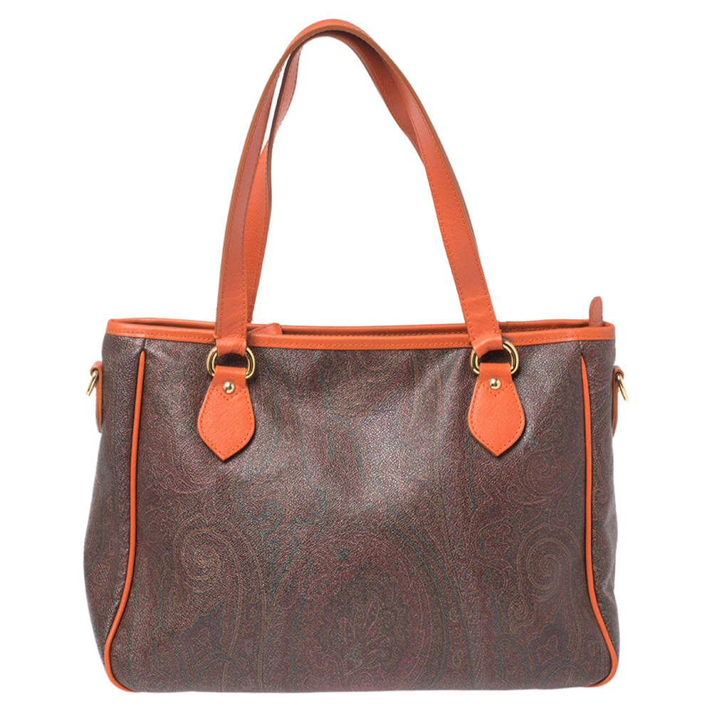 Pre Owned حقيبة يد إيترو جلد وكانفاس بيزلي متعددة الألوان