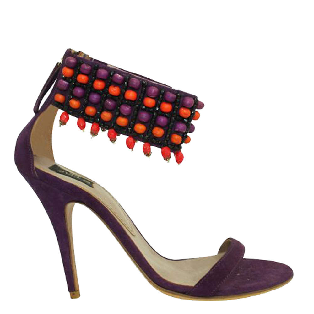 purple ankle strap shoes