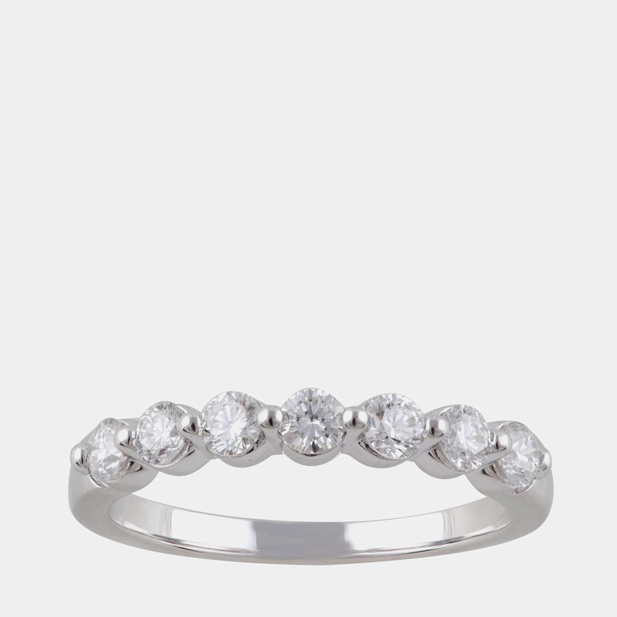 مملوكة مسبقًا 14K White Gold  Lab Grown Diamond Seven Stone Band (0.55 cts)