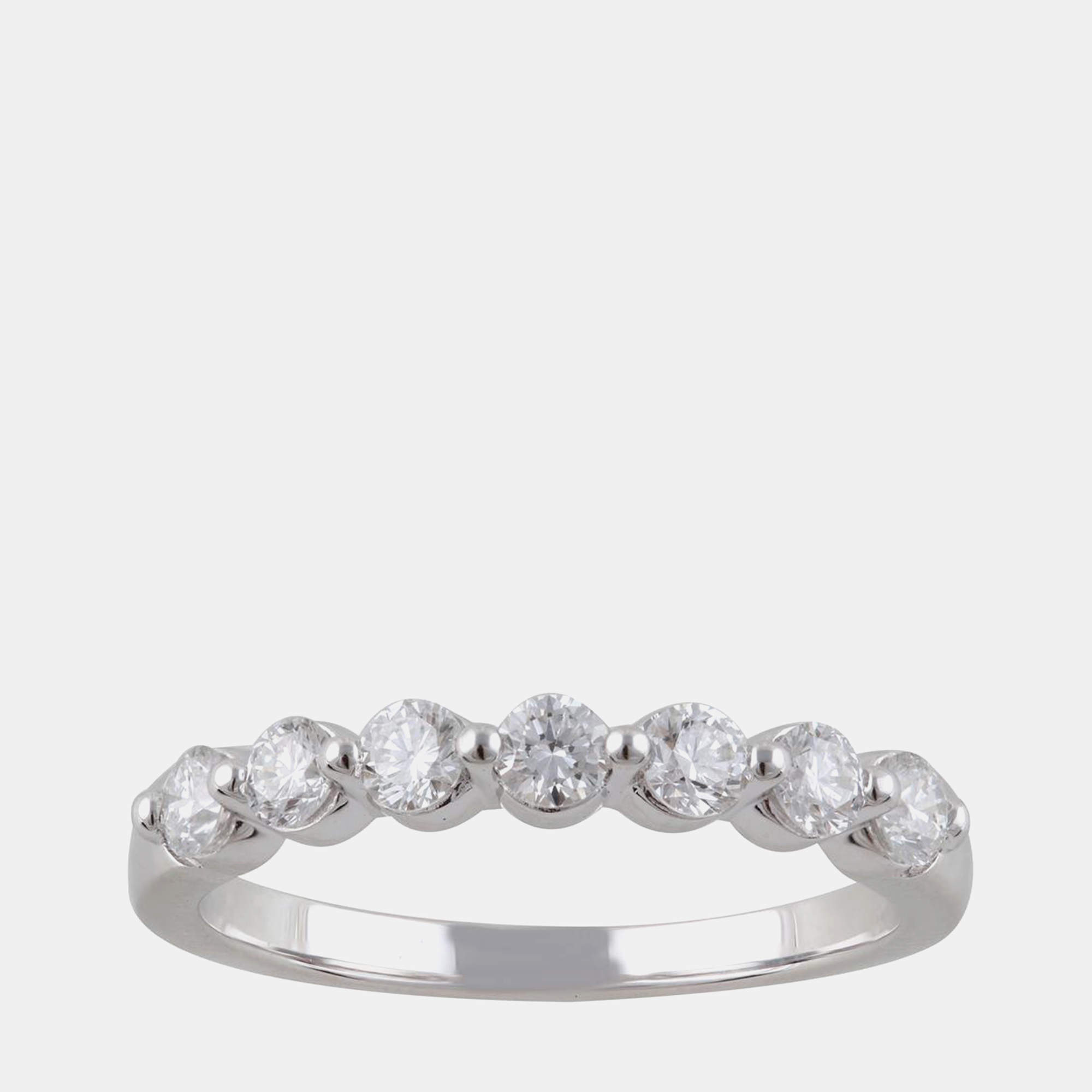 مملوكة مسبقًا 14K White Gold Lab Grown Diamond Seven Stone Band (0.55 cts)