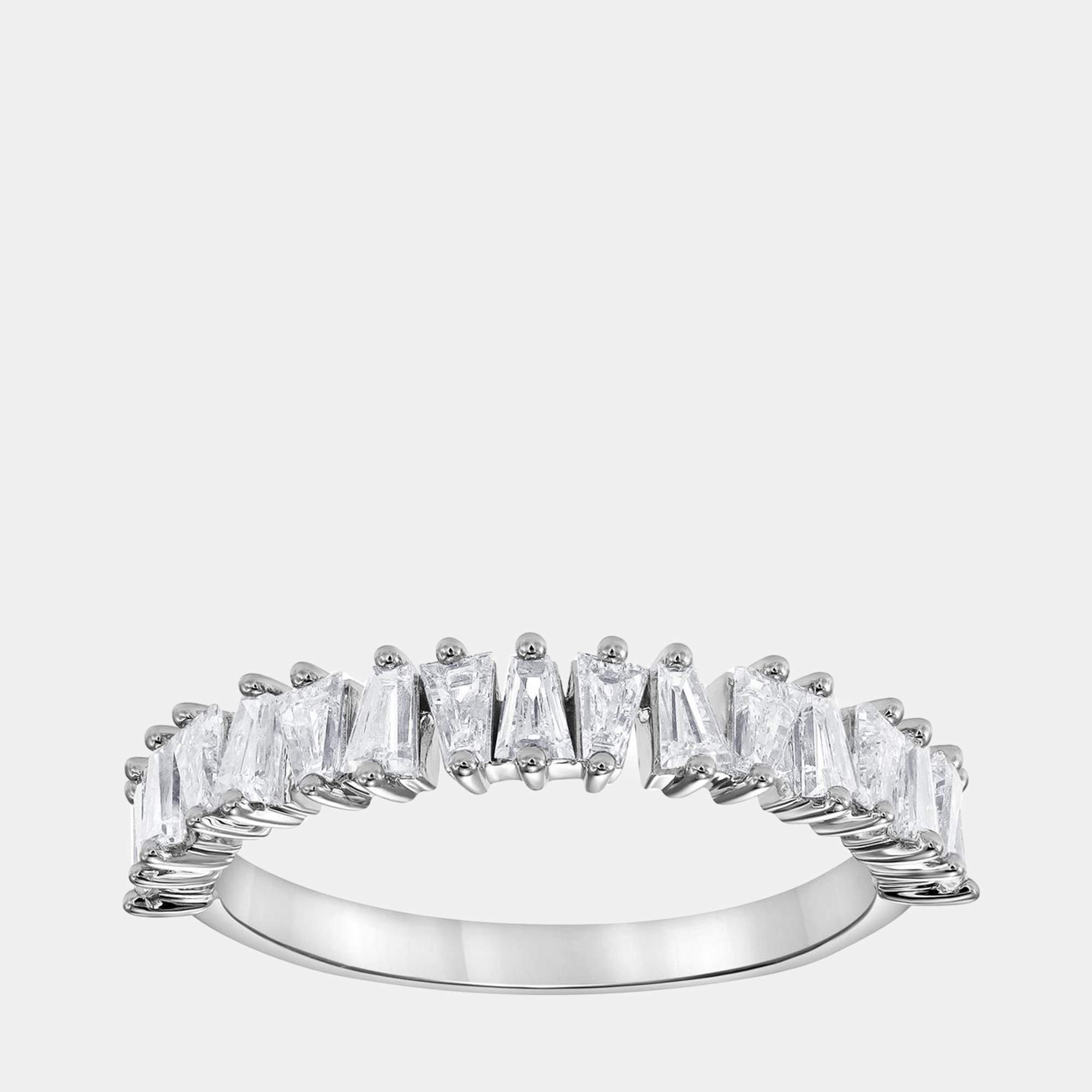 14K White Gold  Lab Grown Diamond Band (0.78 cts)