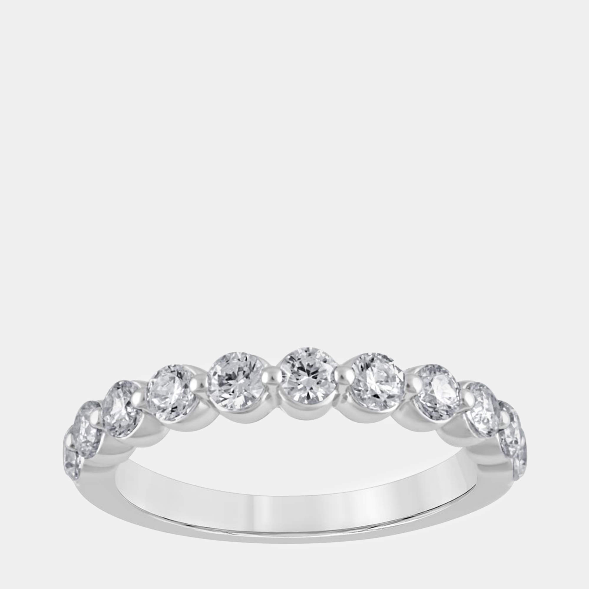 14K White Gold  Lab Grown Diamond Band (1 cts)