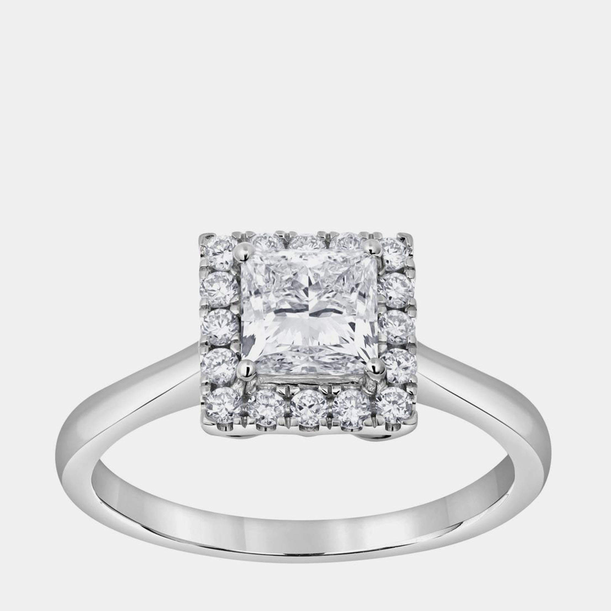Pre Owned 1.15ct 14k White Gold Lab Grown Diamond Engagement Ring US 7