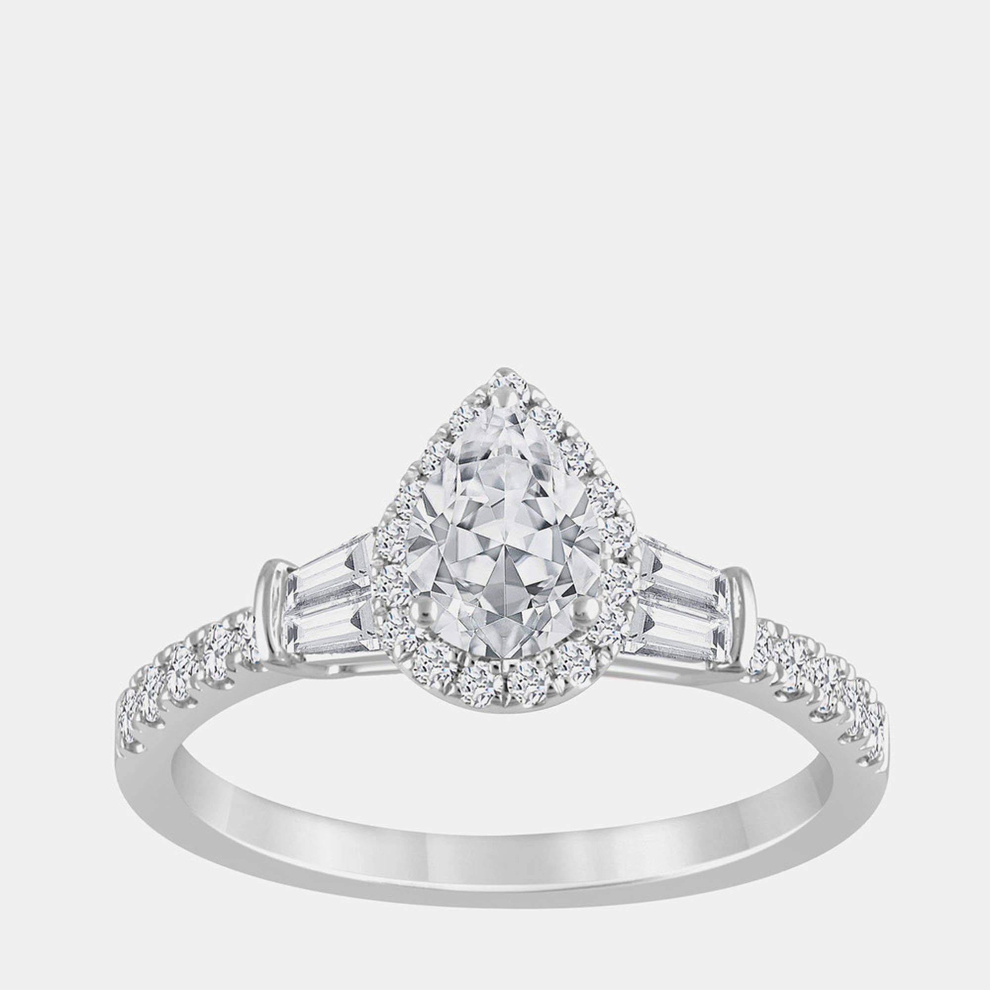 Pre Owned 1.25ct 14k White Gold Lab Grown Diamond Engagement Ring