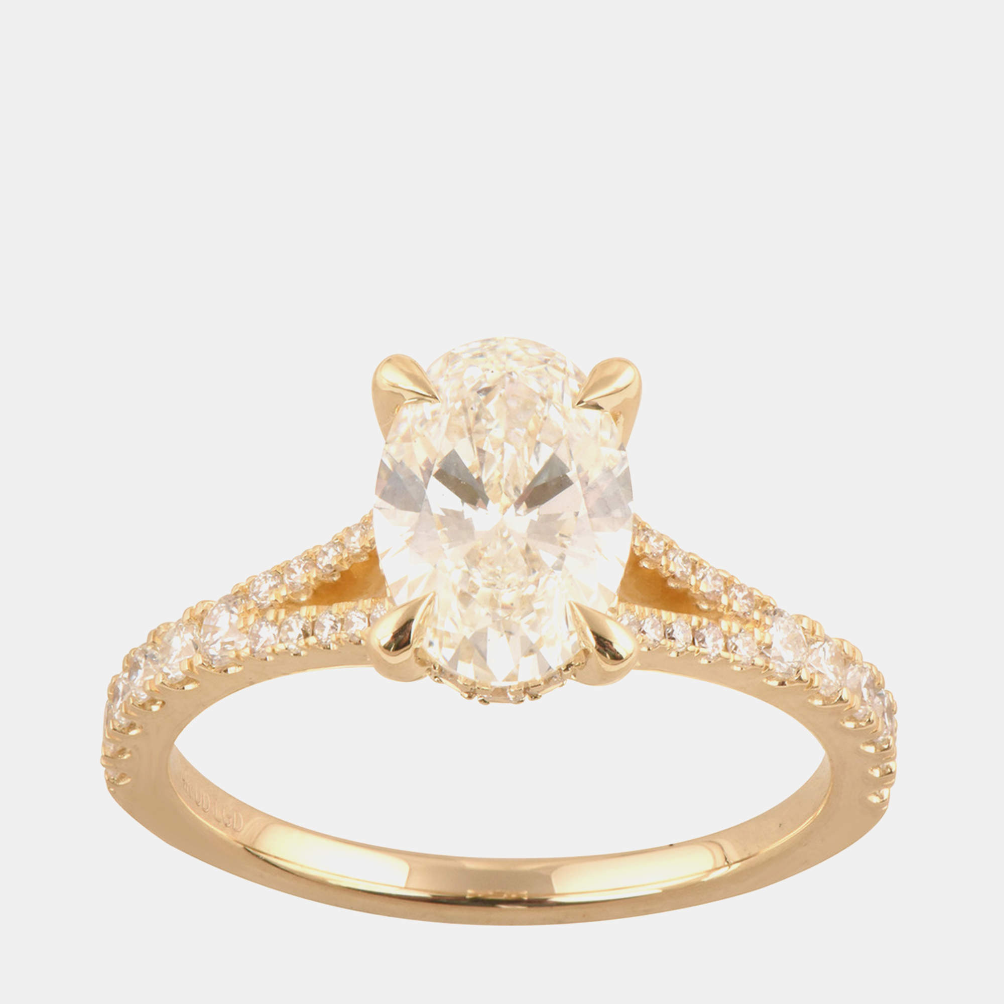 Pre Owned 1.95ct 14k Yellow Gold Lab Grown Diamond Engagement Ring