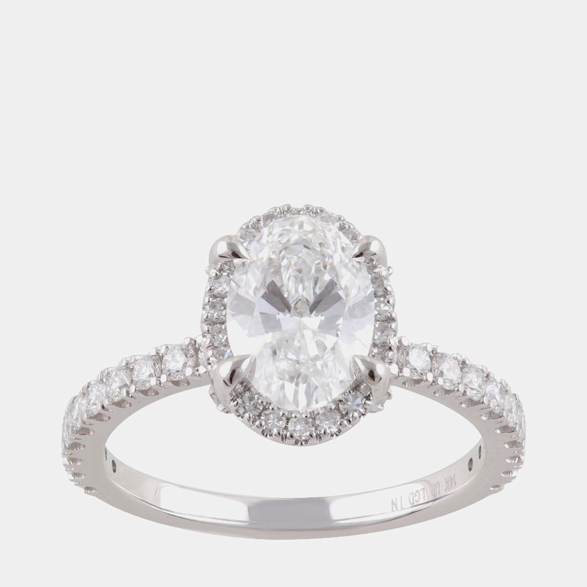 مملوكة مسبقًا 1.95ct 14k White Gold Lab Grown Diamond Engagement Ring