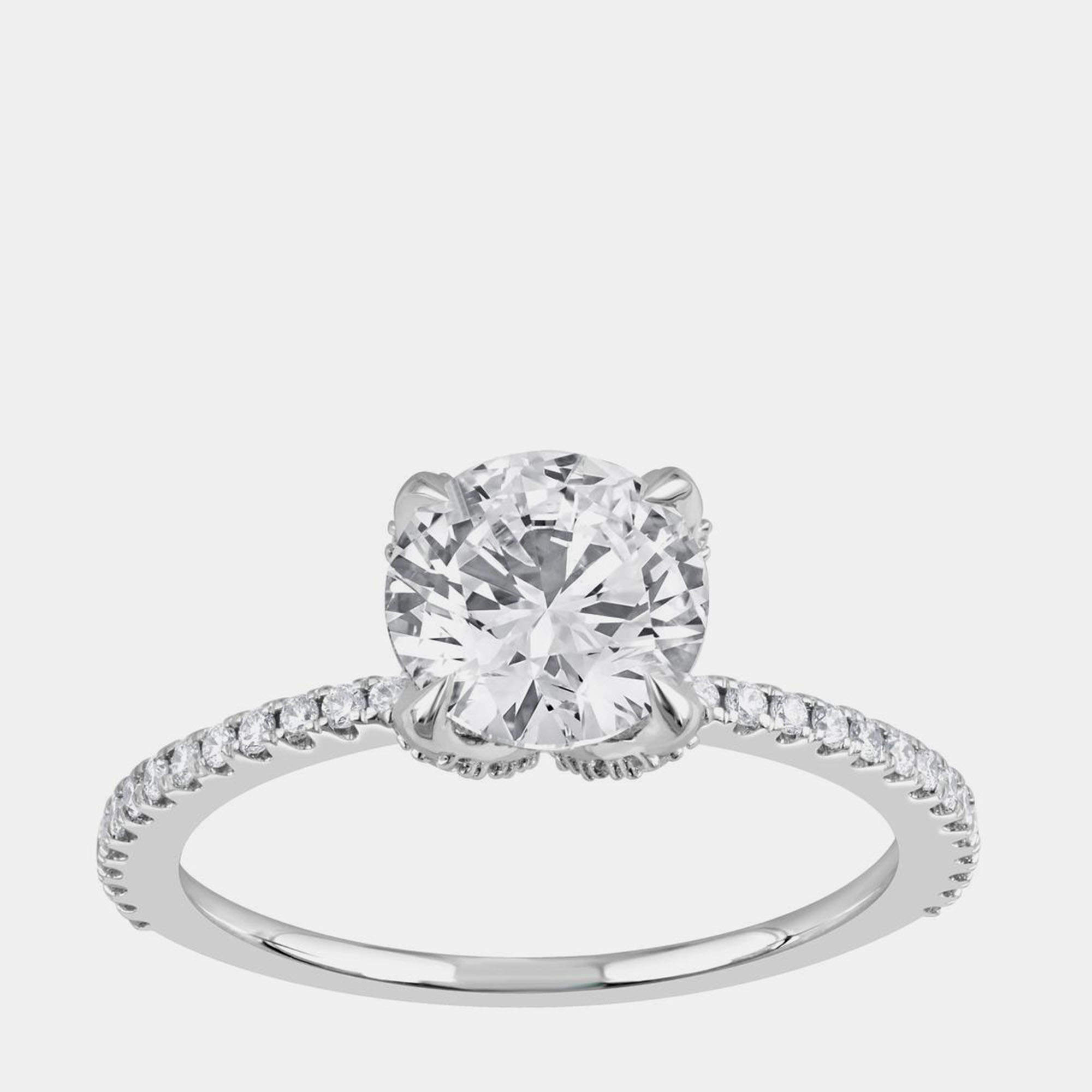 Pre Owned 2ct 14k White Gold Lab Grown Diamond Engagement Ring