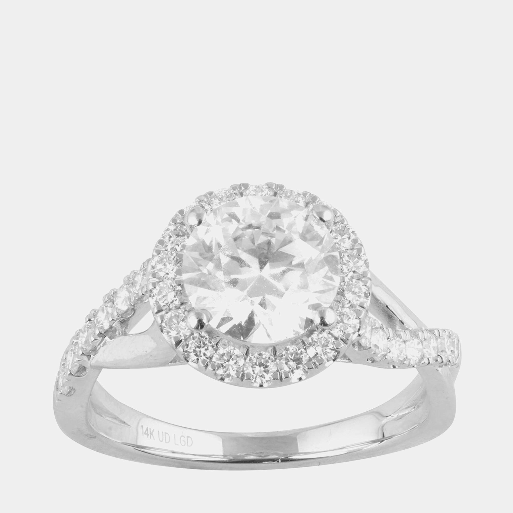 Pre Owned 2.45ct 14k White Gold Lab Grown Diamond Engagement Ring