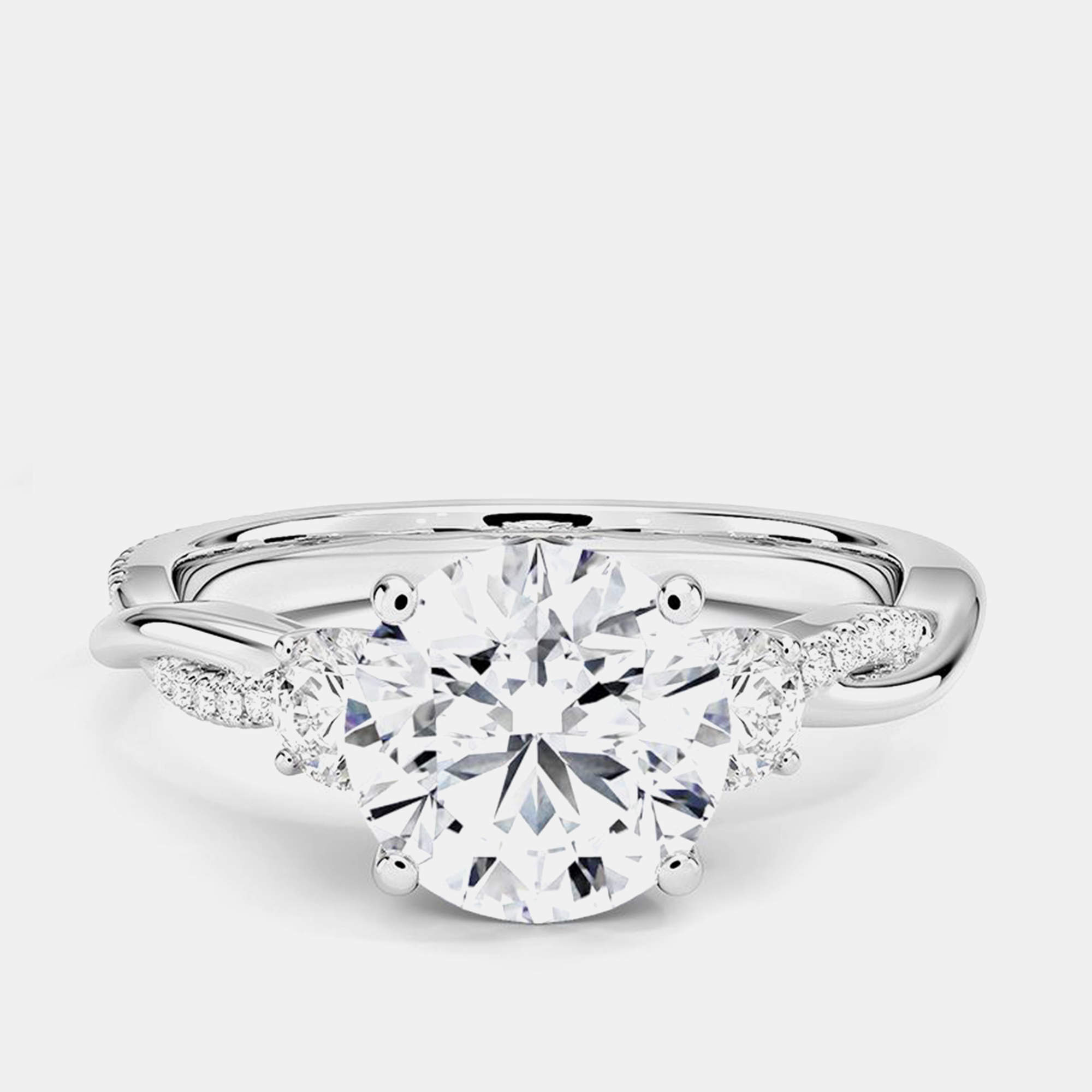 Pre Owned 2.7ct 14k White Gold Lab Grown Diamond Engagement Ring