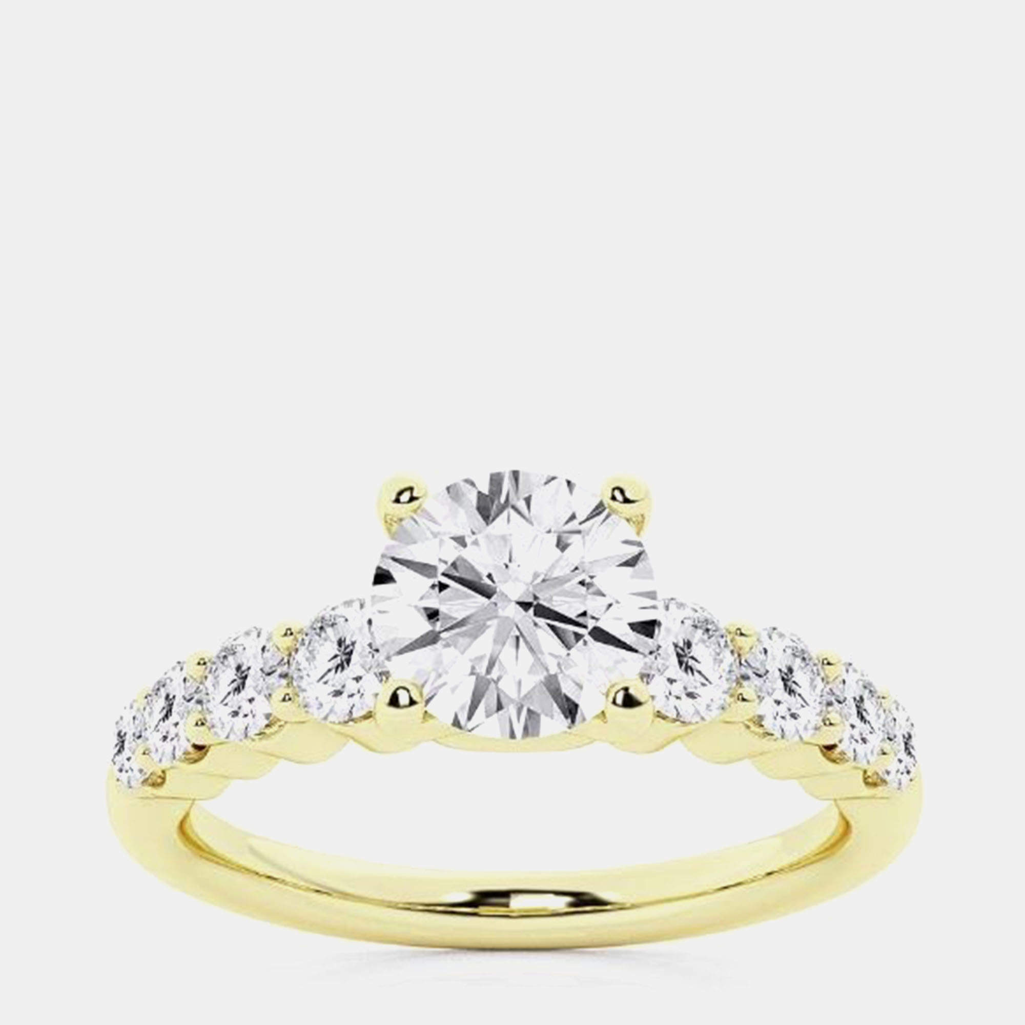 Pre Owned 2.95ct 14k Yellow Gold Lab Grown Diamond Engagement Ring